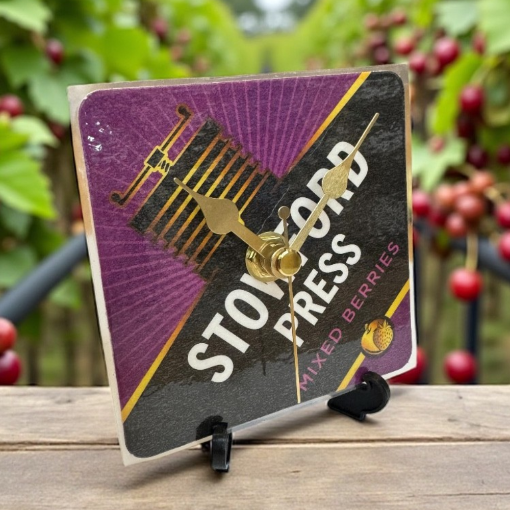Novelty Beer Mat Clocks With Display Stand – Stowford Press Mixed Berries