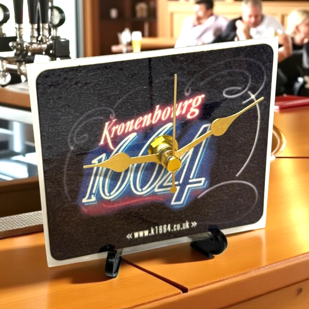 Novelty Beer Mat Clocks With Display Stand – Kronenbourg 1664 - 02