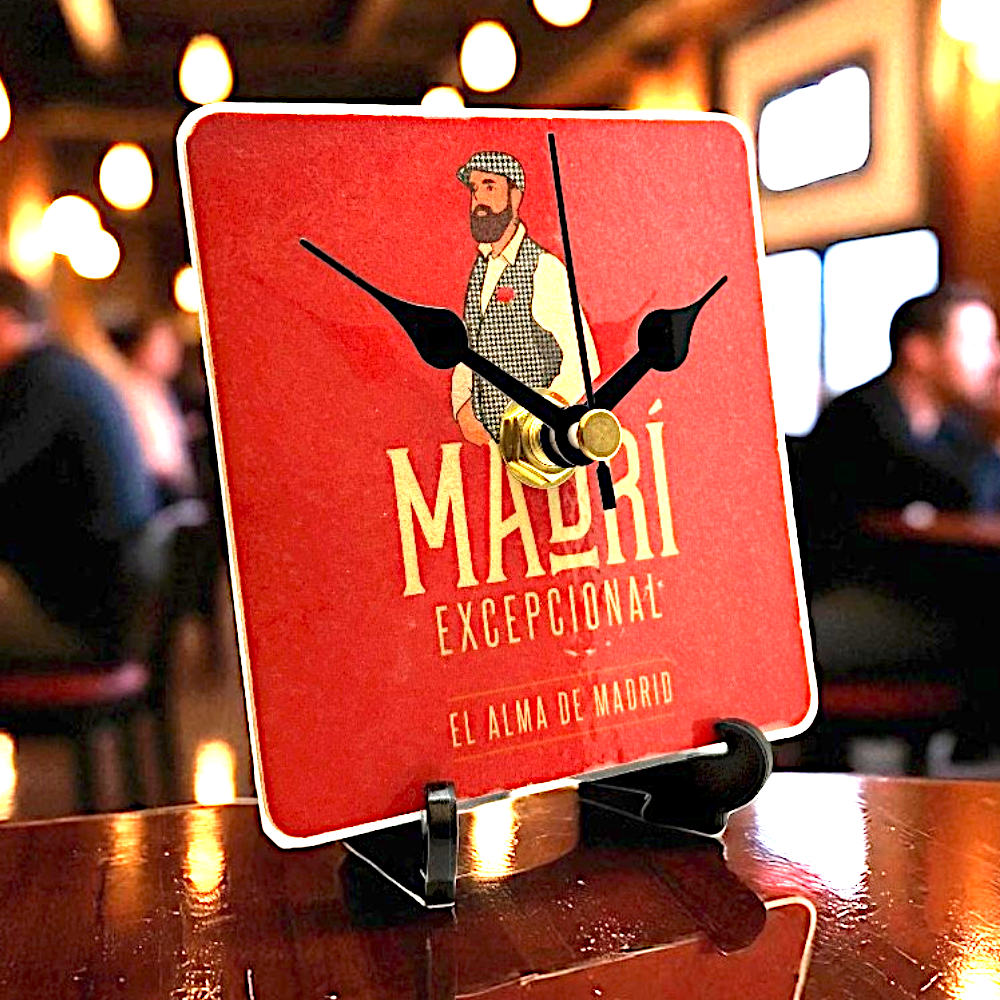 Novelty Beer Mat Clocks With Display Stand – Madri
