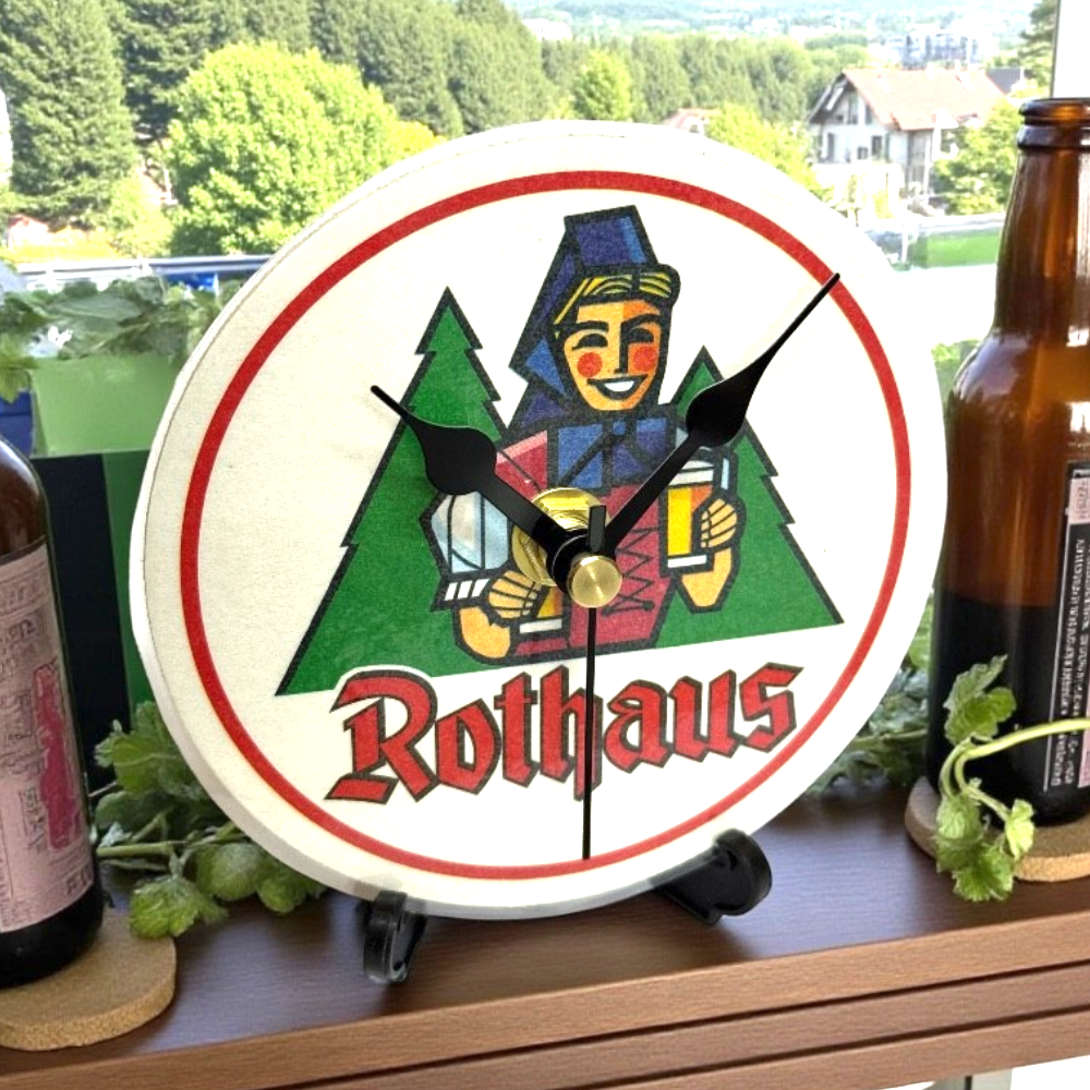 Novelty Beer Mat Clocks With Display Stand – Rothaus