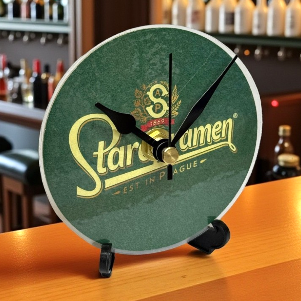 Novelty Beer Mat Clocks With Display Stand – Staropramen