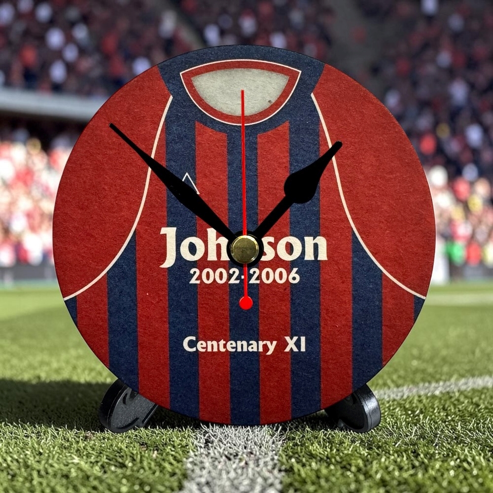 Crystal Palace Novelty Upcycled Beer Mat Clocks With Display Stand – Johnson