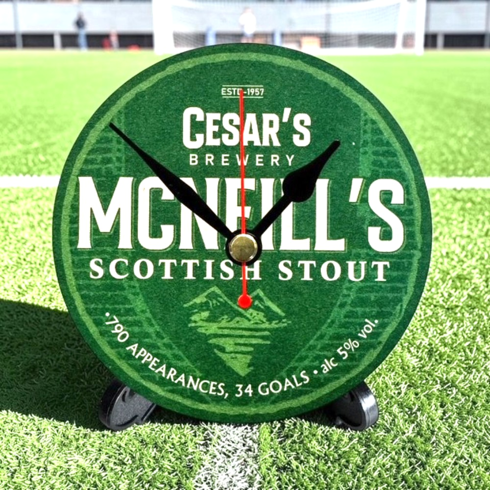 Celtic Novelty Upcycled Beer Mat Clocks With Display Stand – McNeill's