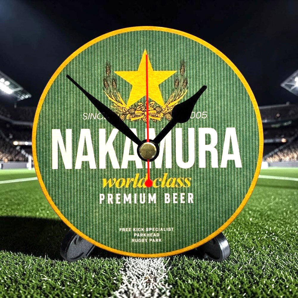 Celtic Novelty Upcycled Beer Mat Clocks With Display Stand – Scott Brown