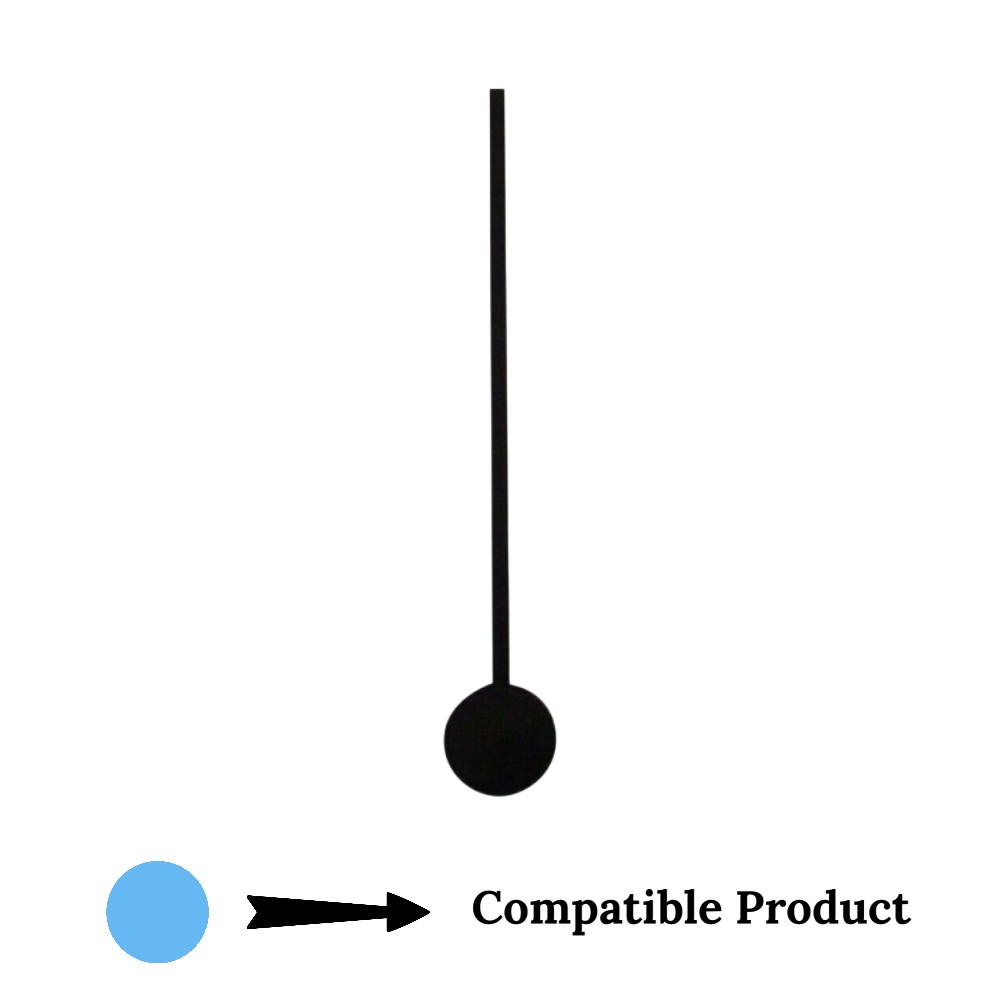 German Quartz Carriage Clock Micro Shaft Black Clock Second Hand - 30mm