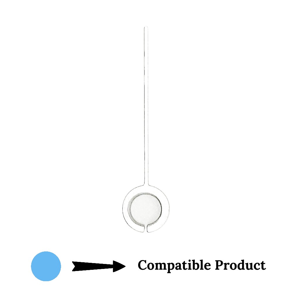 German Quartz Carriage Clock Micro Shaft Silver Alarm Hand - 30mm