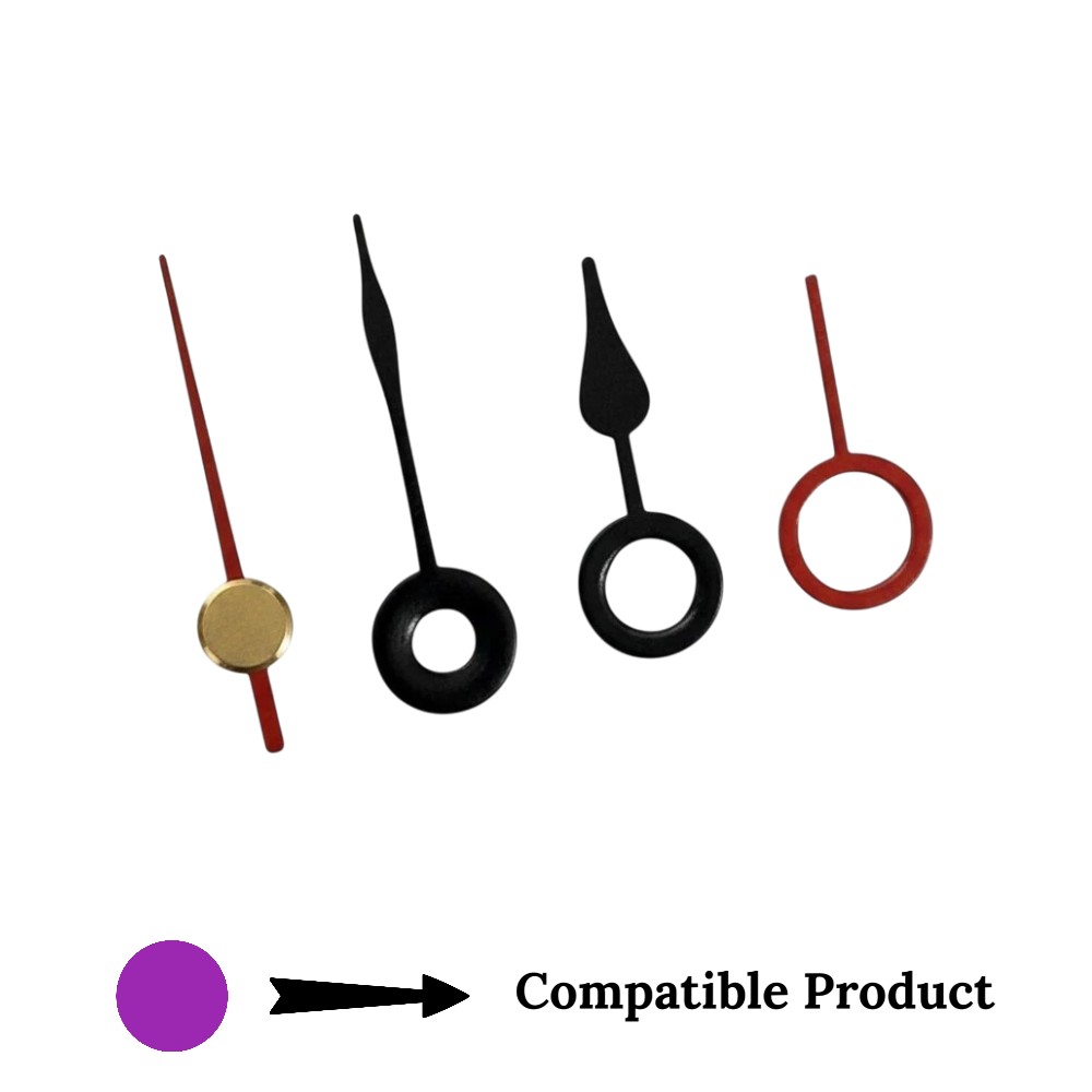 12888 Alarm Clock Hands - 27mm Black Metal