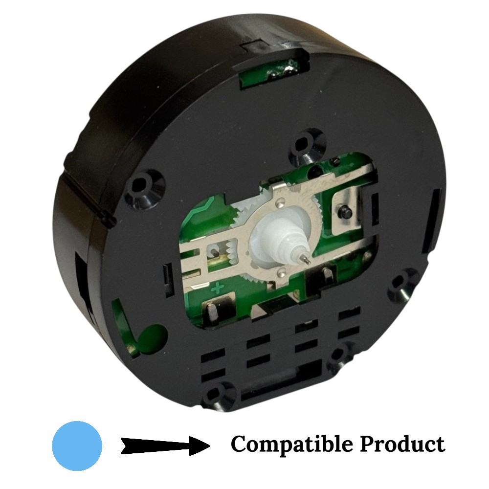 German Round NEF Quartz Carriage Clock Movement 7mm Shaft