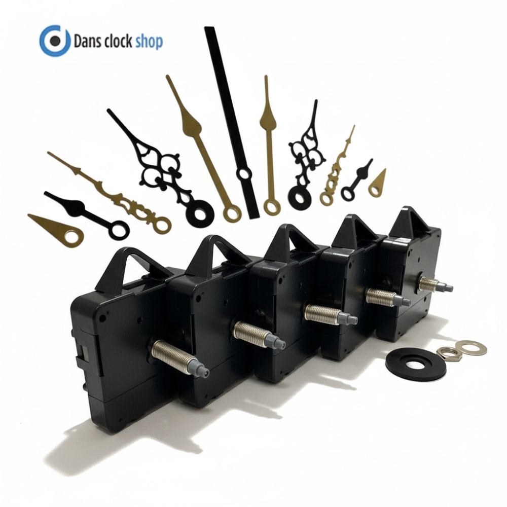 25 Pack - Battery Powered Clock Mechanism With Metal Hands Replacement Movement Kit For Repair