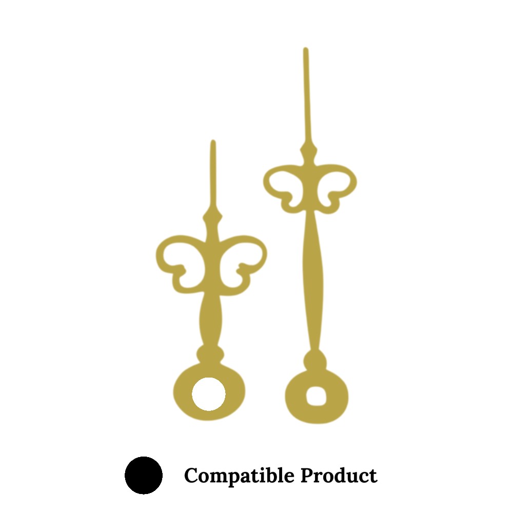 Quartz Euroshaft Metal Clock Hands Compatible With Hechinger, Hermle, Junghans, Kienzle and UTS - 75mm (B) Gold