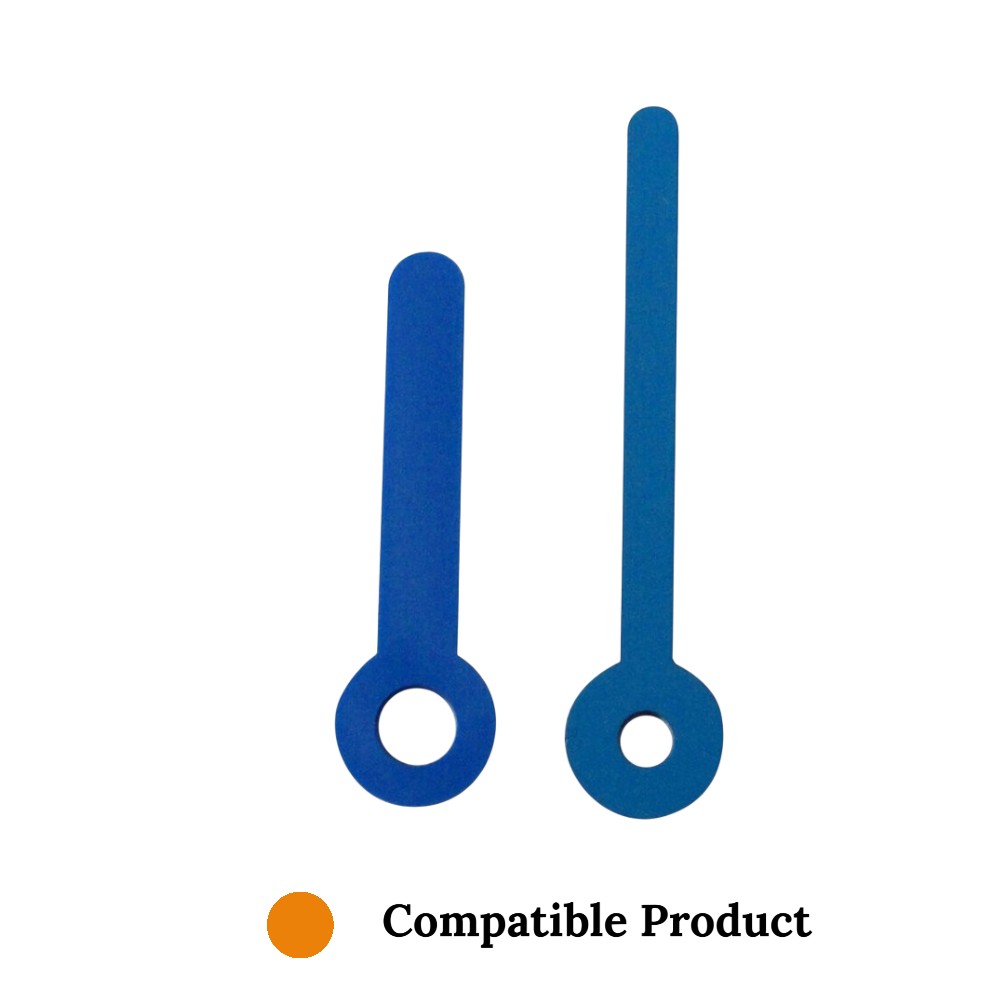 Quartz Plastic Shaft Clock Hands Compatible With Hechinger, Hermle, Junghans, Kienzle and UTS - 40mm Blue Plastic