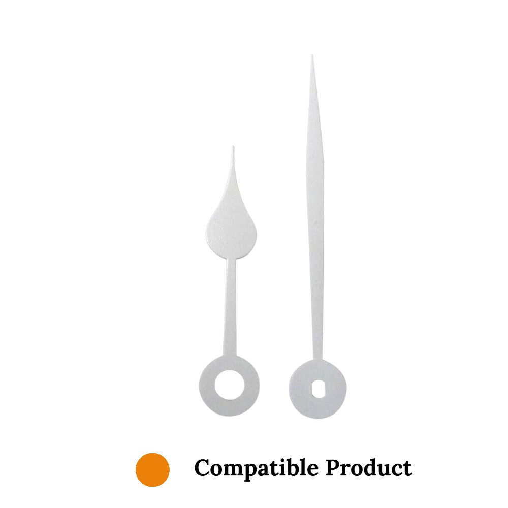 Quartz Plastic Shaft Clock Hands Compatible With Hechinger, Hermle, Junghans, Kienzle and UTS - 64mm White Plastic