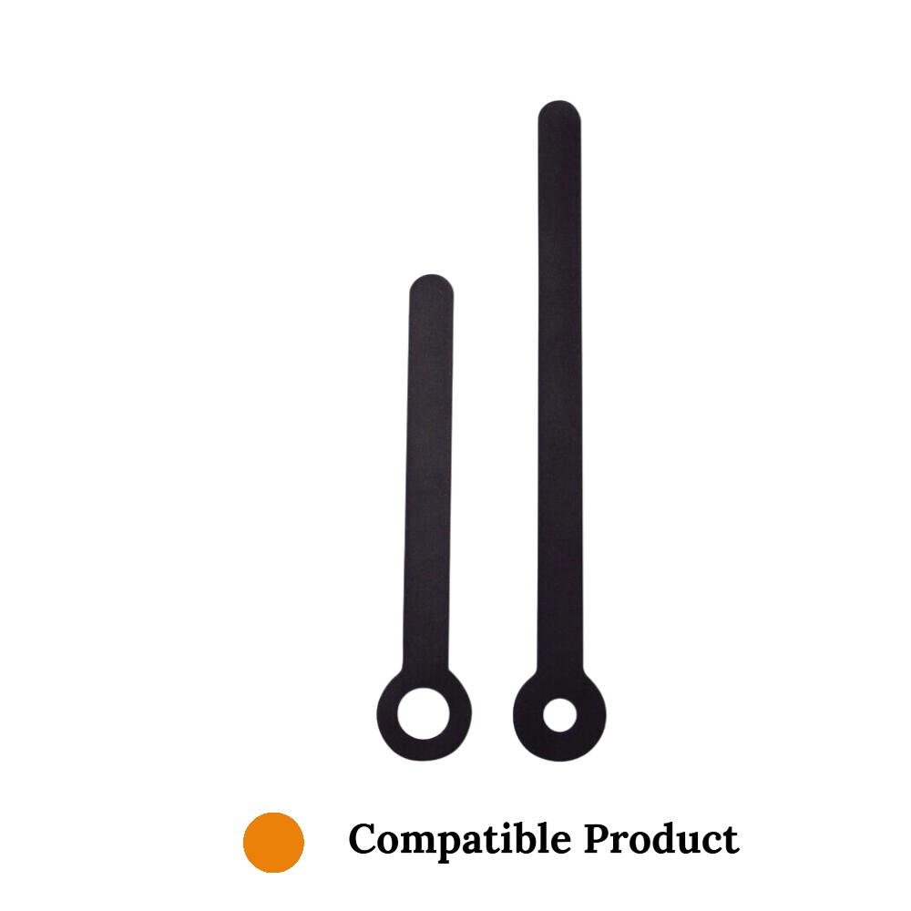 Quartz Plastic Shaft Clock Hands Compatible With Hechinger, Hermle, Junghans, Kienzle and UTS - 67mm Black Plastic