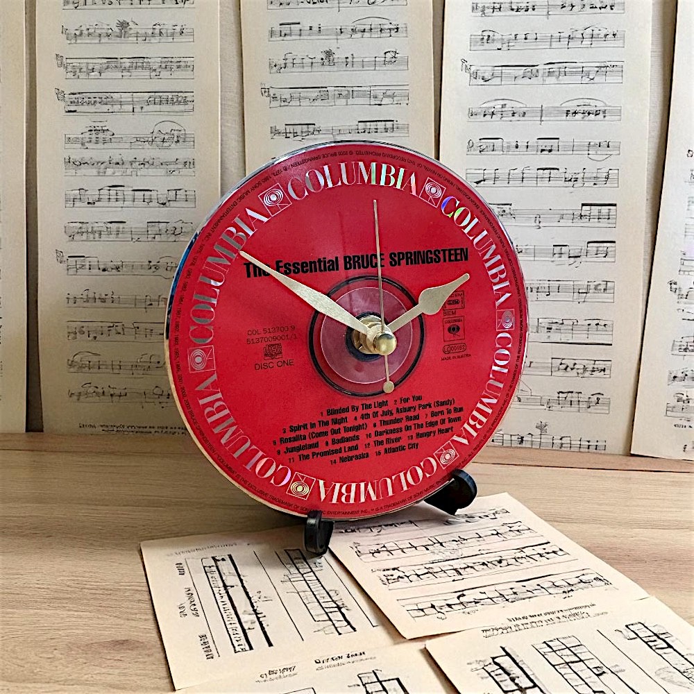 Bruce Springsteen Novelty Desktop CD Clock With Display Stand