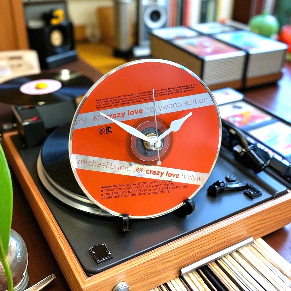 Michael Buble Novelty Desktop CD Clock With Display Stand