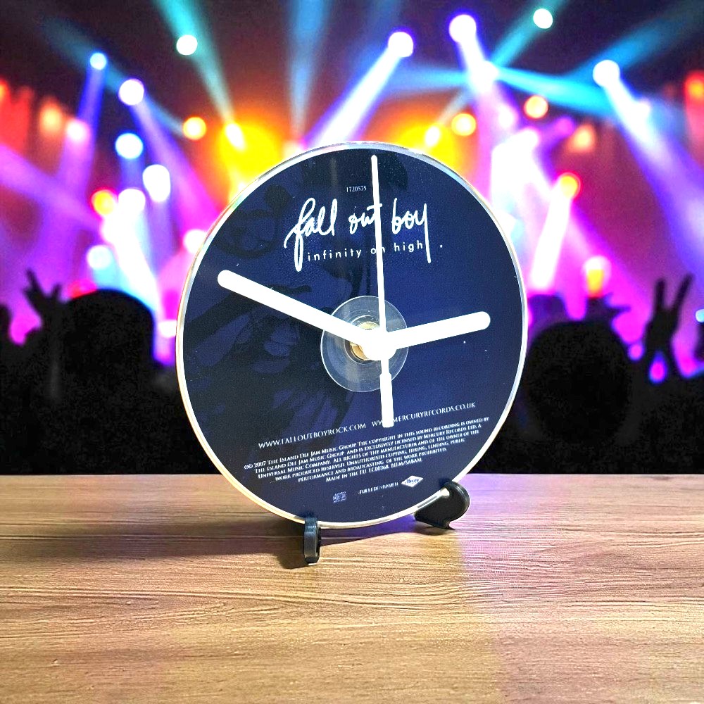 Fall Out Boy Novelty Desktop CD Clock With Display Stand