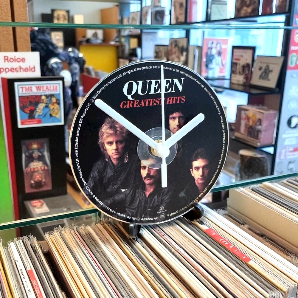 Queen Novelty Desktop CD Clock With Display Stand - Image 1
