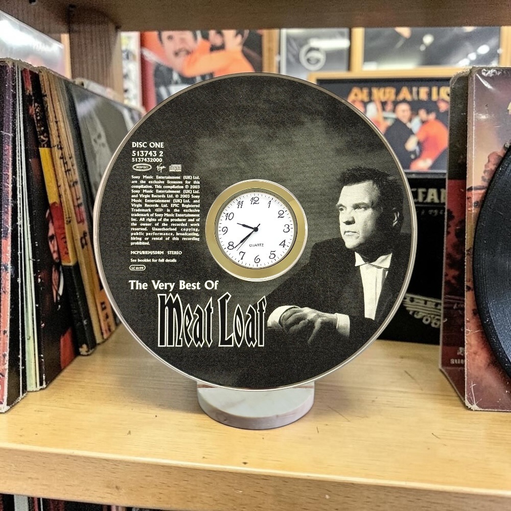 Meat Loaf Novelty Desktop CD Clock With Fixed Gold Insert - Image 2