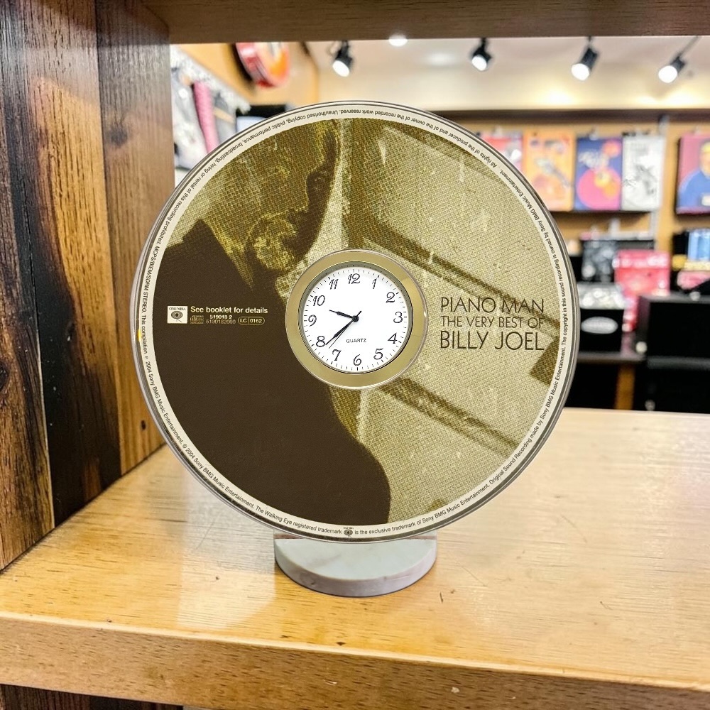 Billy Joel Novelty Desktop CD Clock With Fixed Gold Insert - Image 2