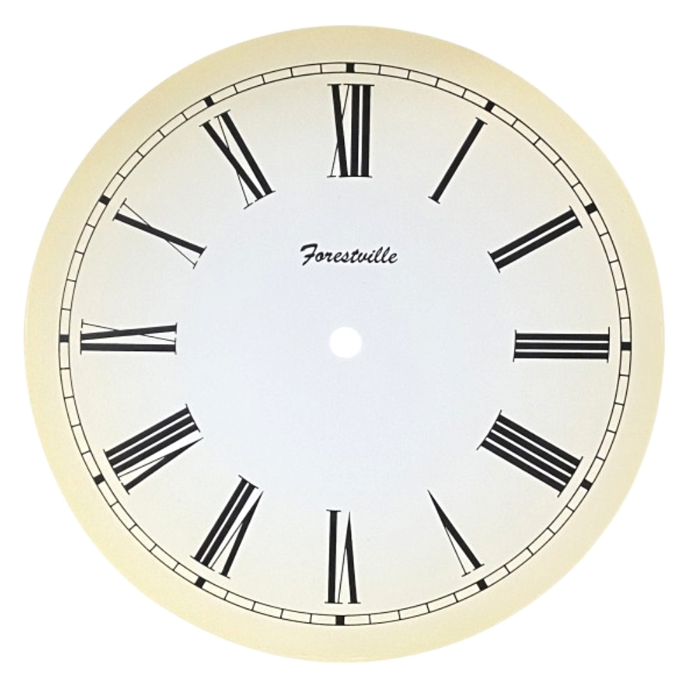 Roman Forestville Dial Face On Strong Card Paper - 253mm Ivory
