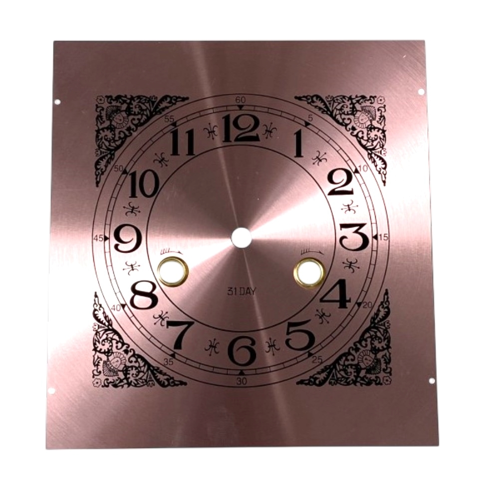 31 Day Pink Metal Clock Dial Face