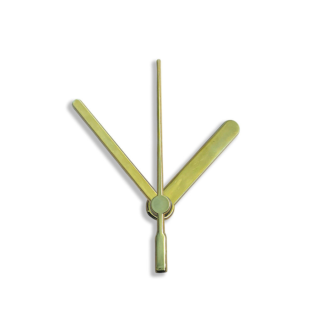 New Replacement Press Fit Quartz Chinese Coloured Clock Hands - Hand Holes 3.6mm & 5.5mm - 55mm Gold