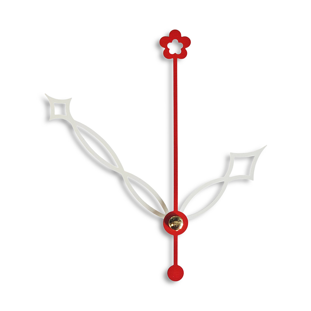 New Replacement Press Fit Quartz Chinese Coloured Clock Hands - Hand Holes 3.6mm & 5.5mm - 90mm Metal Novelty
