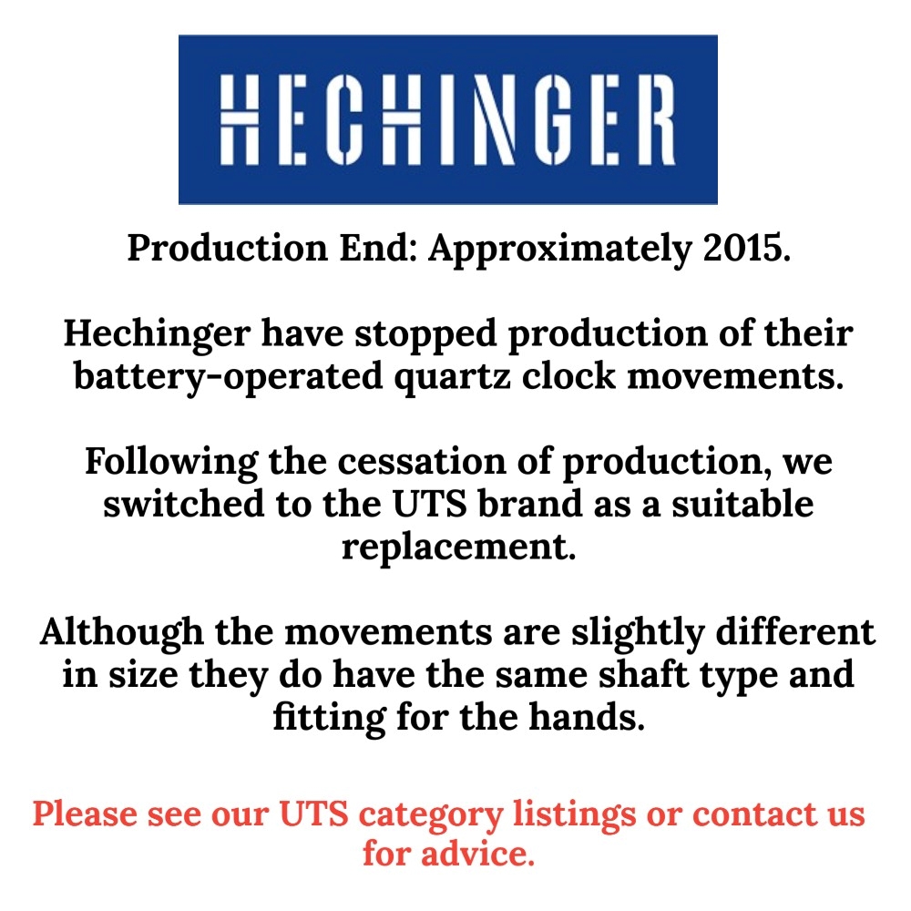 ** Hechinger Clock Movement Information **