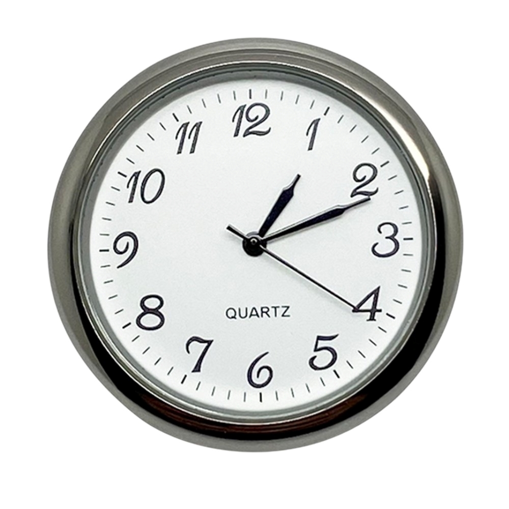 Premium Chrome Bezel Clock Watch Movement Insert With Black Arabic Numerals