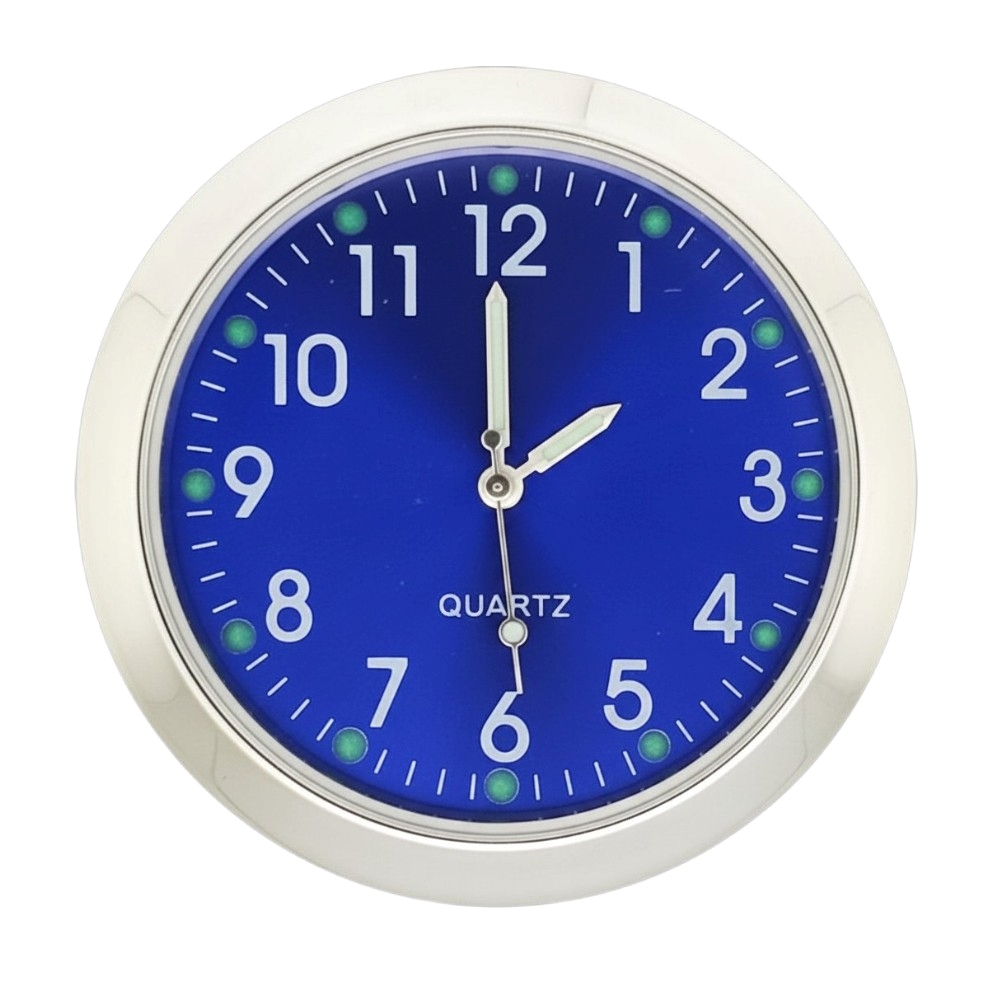 Premium 37mm Chrome Bezel Clock Watch Movement Insert With Blue Face