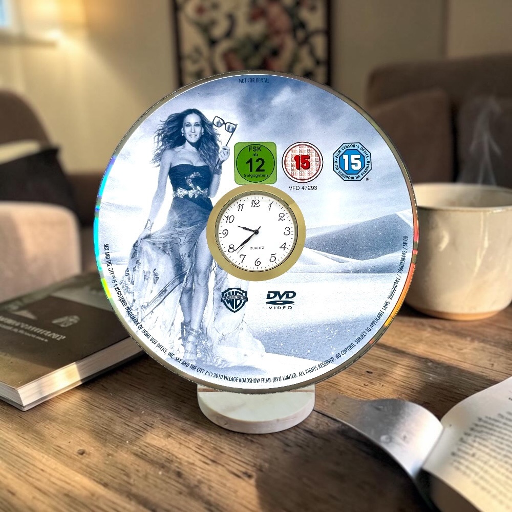 Sex In The City 2 Novelty Desktop DVD Clock With Fixed Gold Insert - Design 1