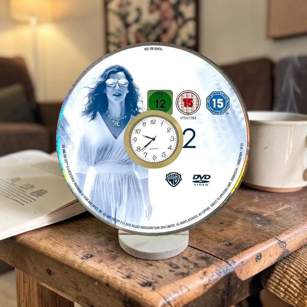Sex In The City 2 Novelty Desktop DVD Clock With Fixed Gold Insert - Design 2