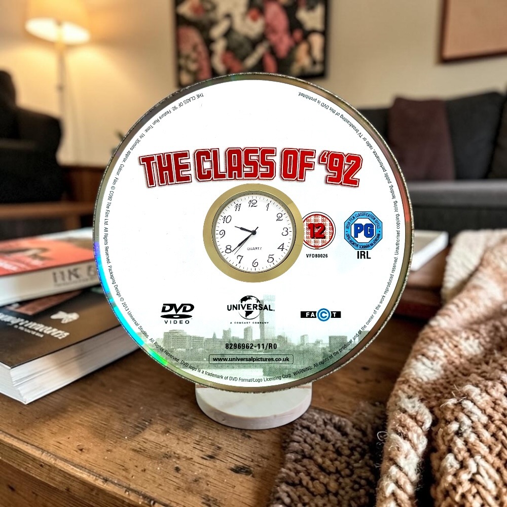 The Class Of 92 Novelty Desktop DVD Clock With Fixed Gold Insert