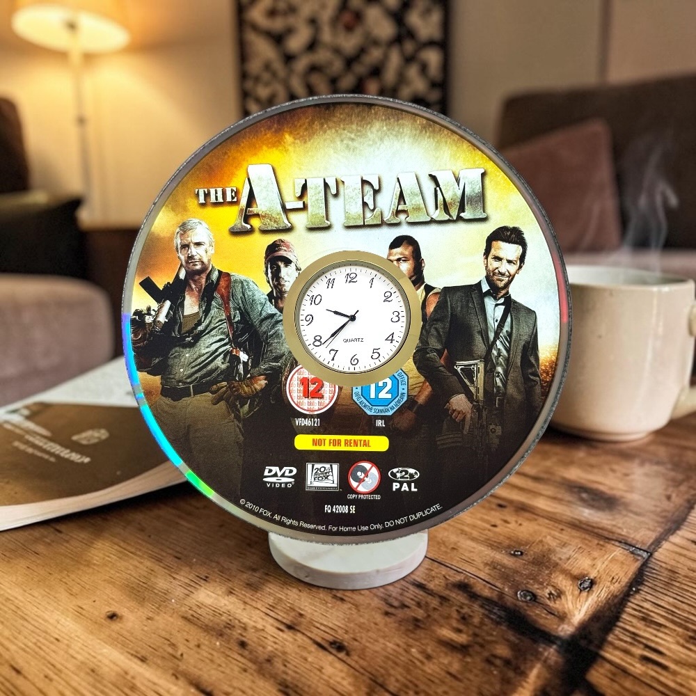 The A Team Novelty Desktop DVD Clock With Fixed Gold Insert - Image 5