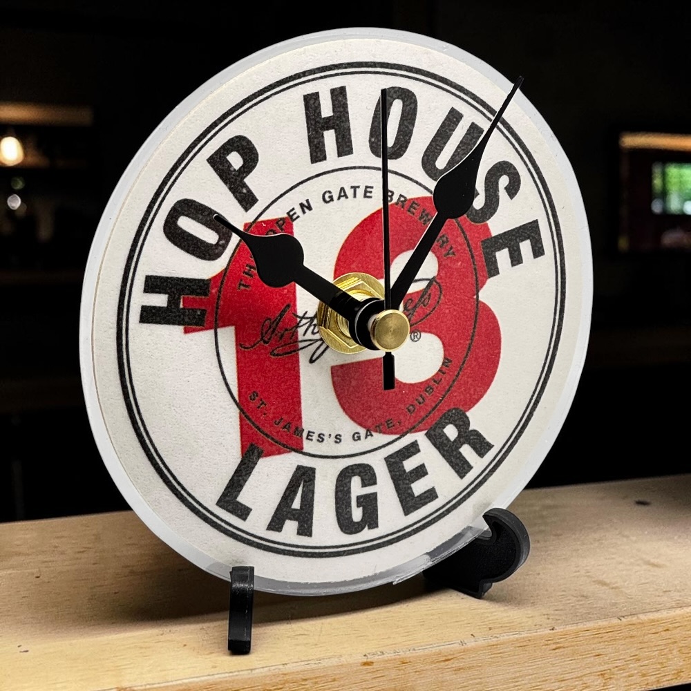 Novelty Beer Mat Clocks With Display Stand – Hop House 13