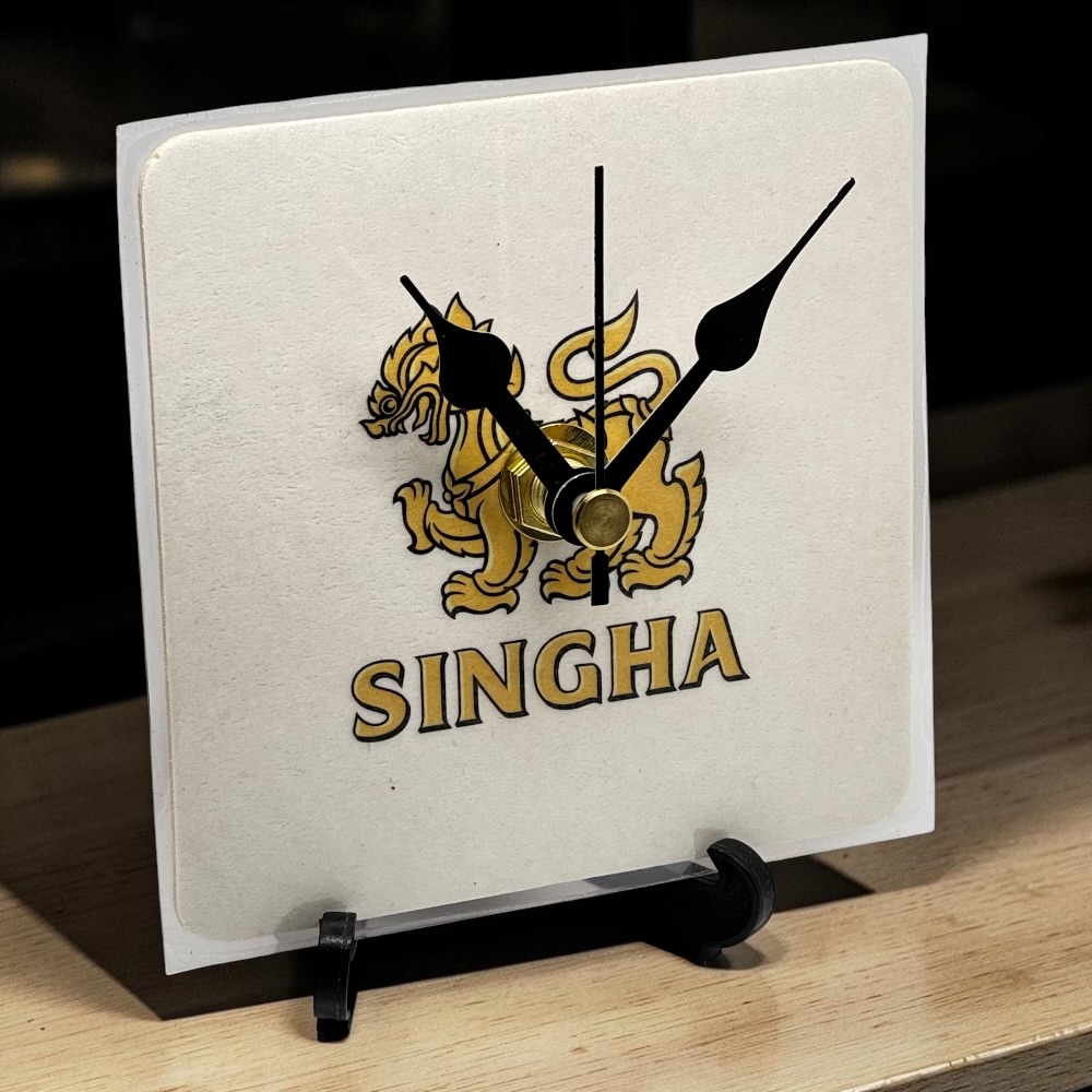 Novelty Beer Mat Clocks With Display Stand – Singa