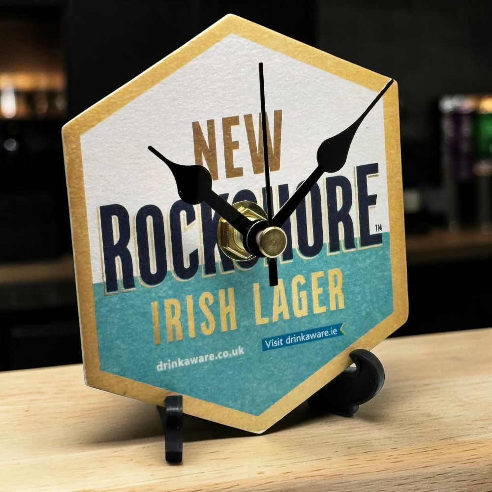Novelty Beer Mat Clocks With Display Stand – Rockshore 02
