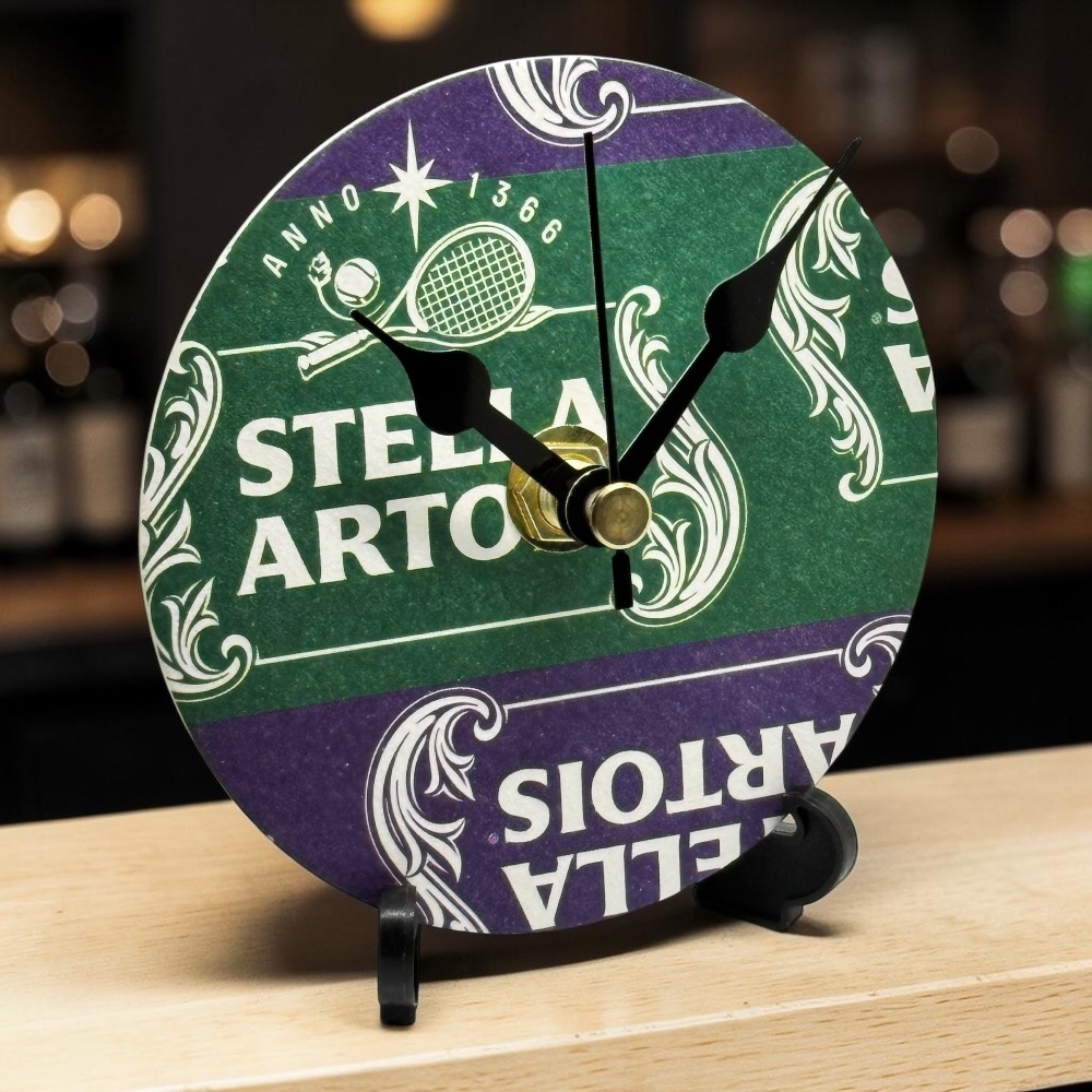 Novelty Beer Mat Clocks With Display Stand – Stella Artois