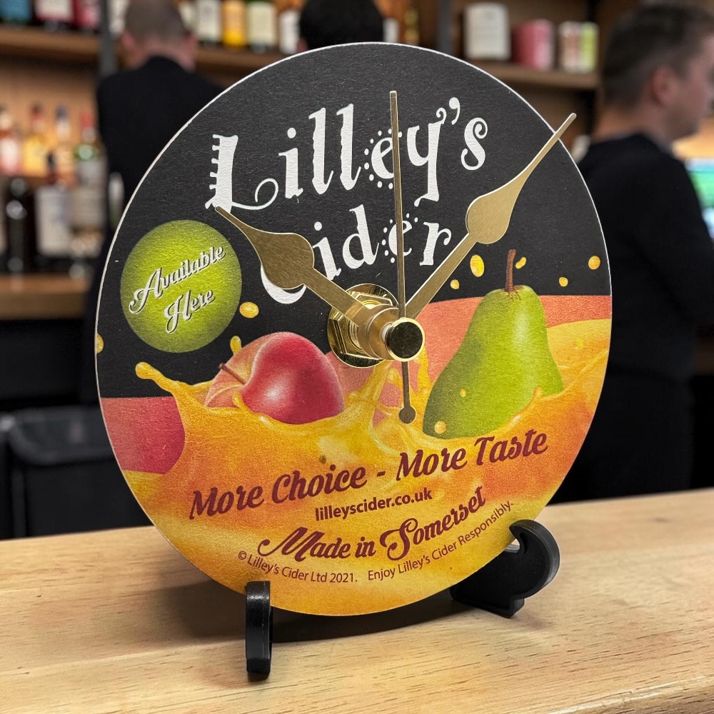 Novelty Beer Mat Clocks With Display Stand – Lilley's Cider