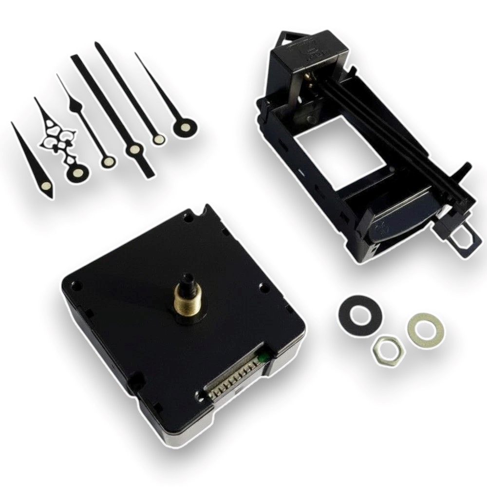 Radio Controlled Ticking Quartz Clock Movement Mechanism With Pendulum Drive And Metal Hands – Sheng Bang HD-1668