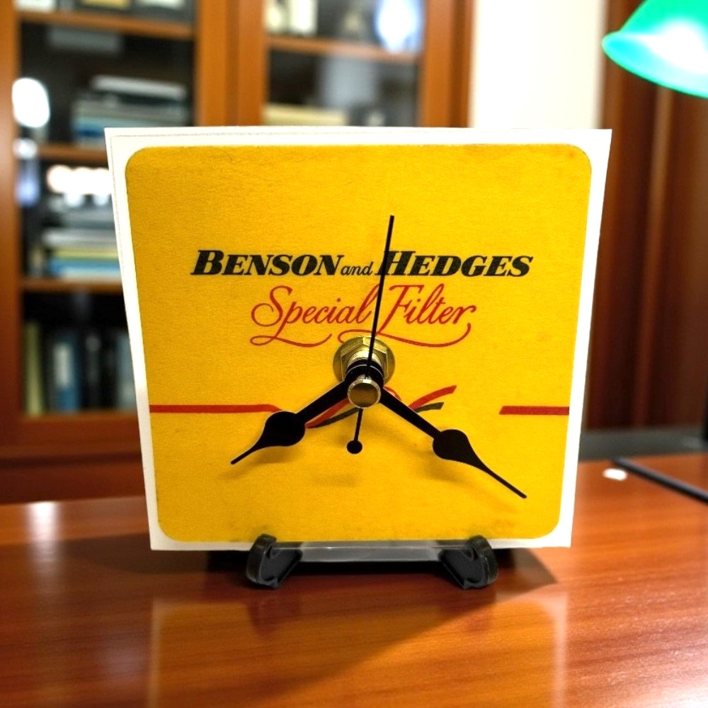 Benson And Hedges Novelty Beer Mat Clocks With Display Stand