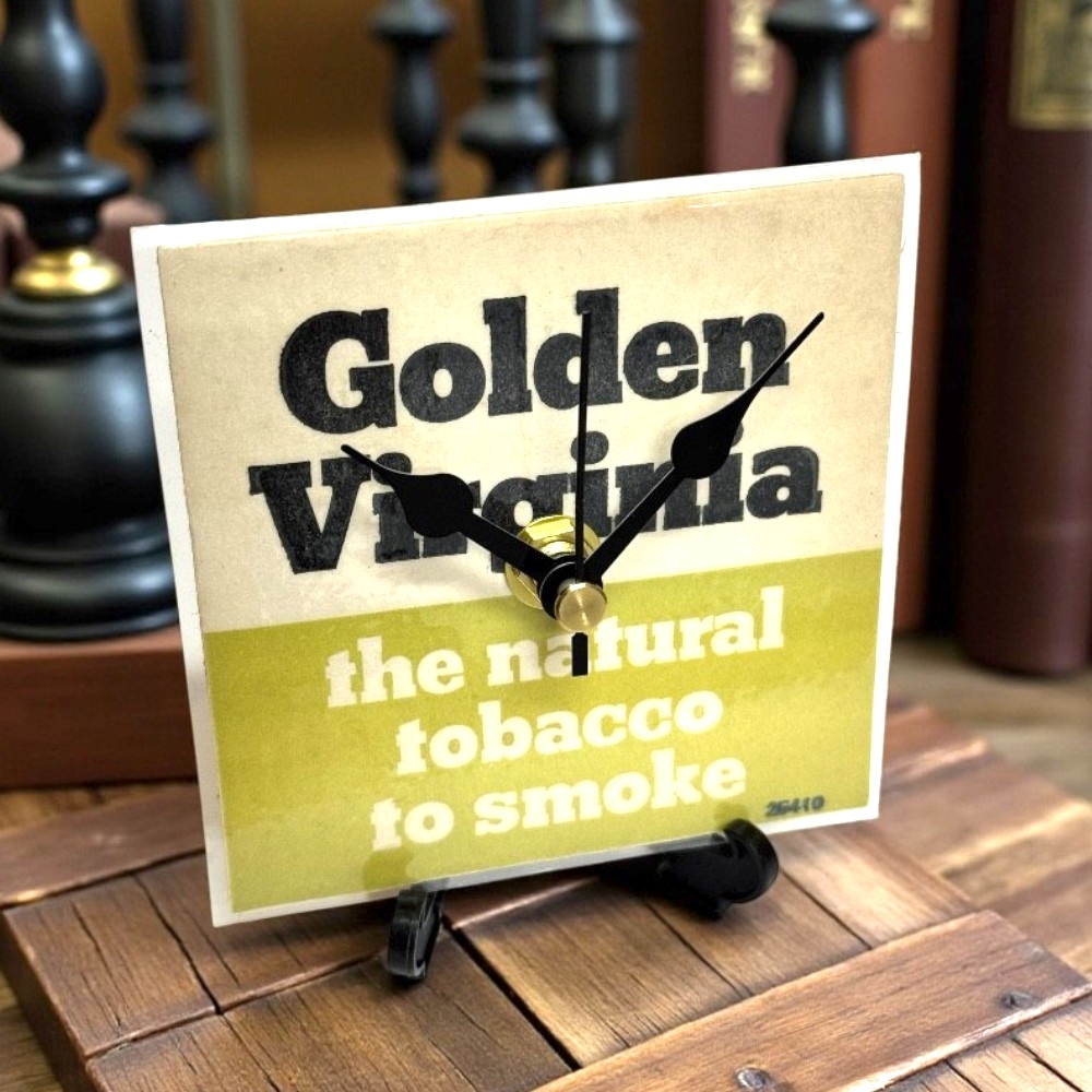 Golden Virginia Novelty Beer Mat Clocks With Display Stand