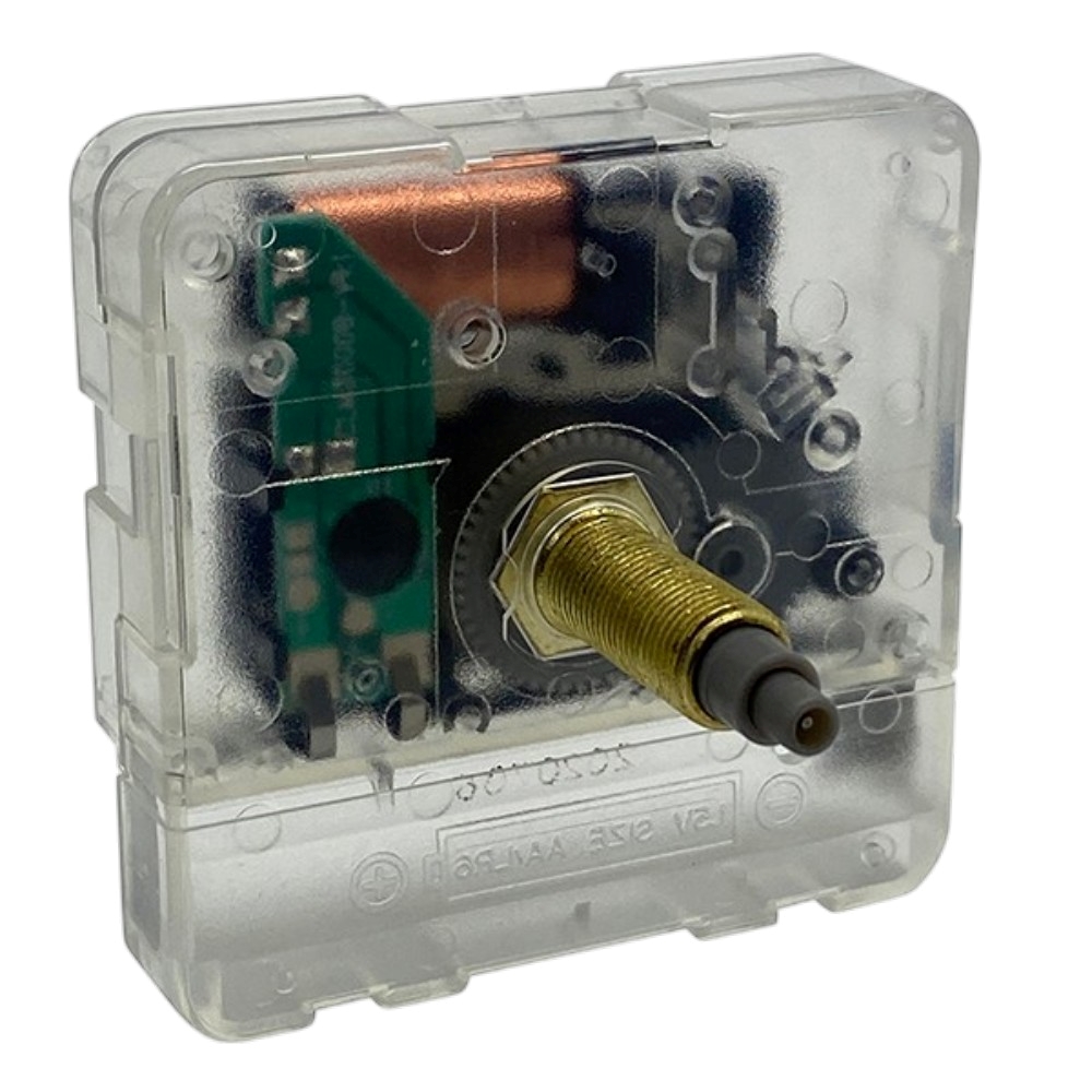 Transparent Ticking Quartz Clock Movement Mechanism - 28mm Short Shaft Length