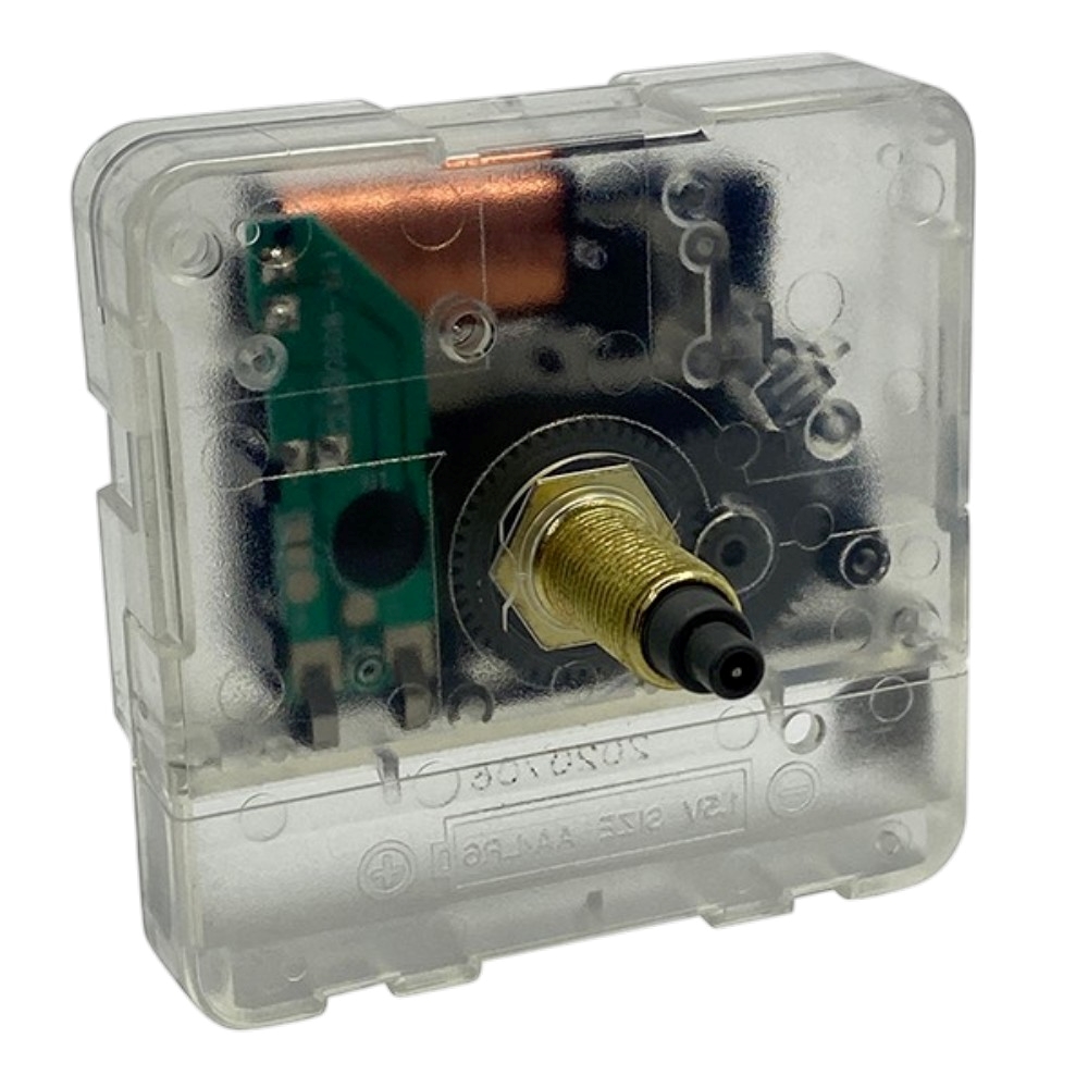 Transparent Ticking Quartz Clock Movement Mechanism - 22mm Short Shaft Length