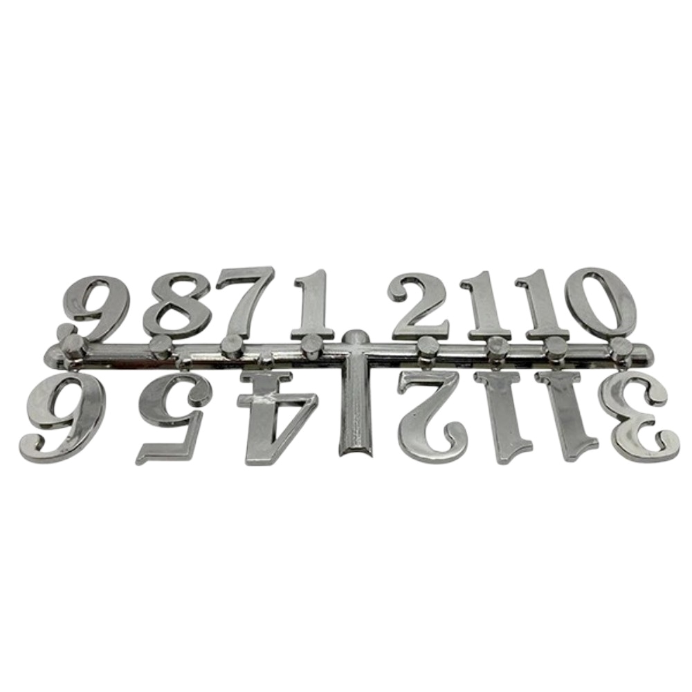 Silver Plastic Self Adhesive Arabic Numbers