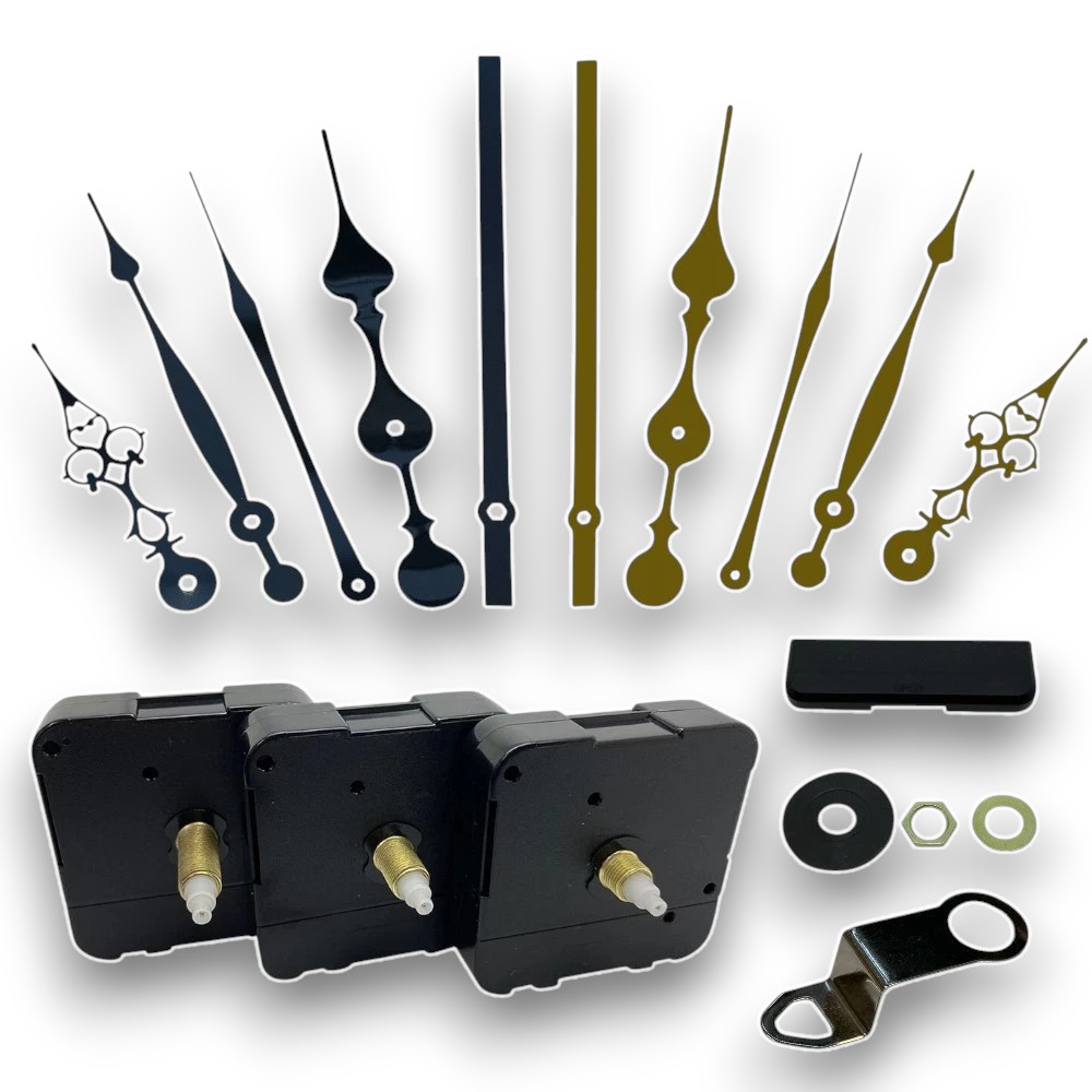 High Torque Press-Fit Clock Mechanism With Compatible Metal Hands – Japanese Shaft Type