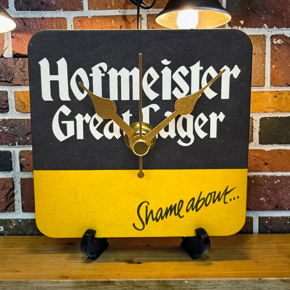 Novelty Beer Mat Clocks With Display Stand – Hofmeister