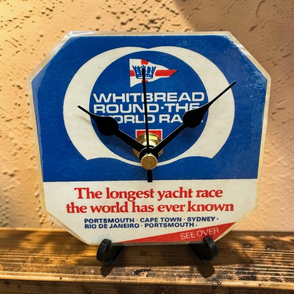 Whitbread Round The World Race Novelty Beer Mat Clocks With Display Stand