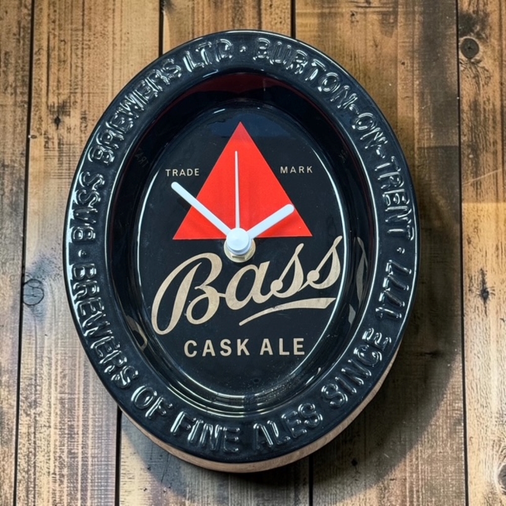 Handmade Upcycled Bass Cask Ale Novelty Ashtray Wall Clock