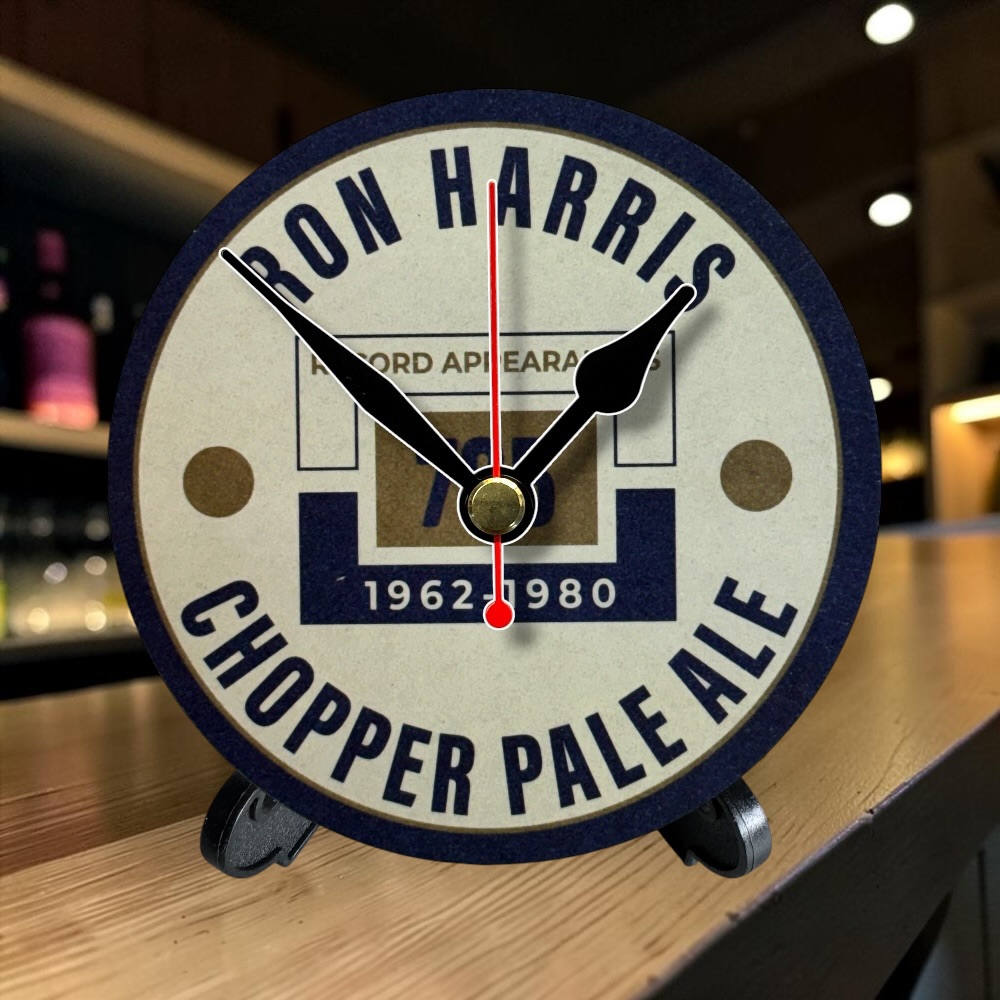 Chelsea Novelty Upcycled Beer Mat Clocks With Display Stand – Ron Harris